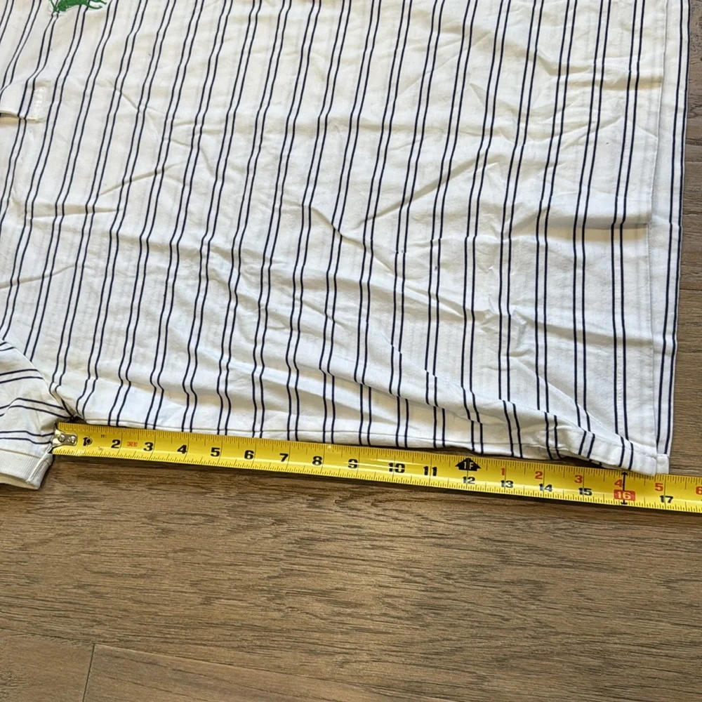 EUC Ralph Lauren Polo Shirt Large White Green Big Pony Outdoors 3 RLPC Rugby - Picture 7 of 9